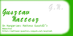 gusztav mattesz business card